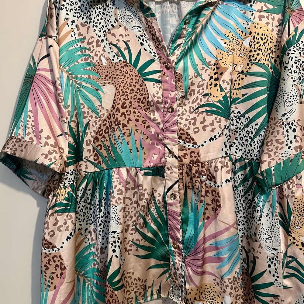 Multicolor Animal print blouse